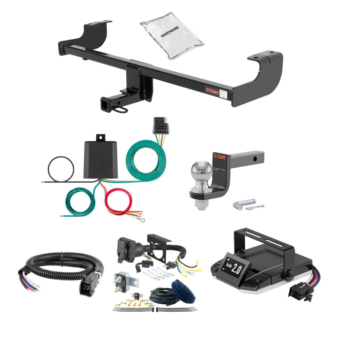 11-13 Scion tC 1.25 CURT Trailer Hitch + Assure Proportional Brake Controller Kit HBCW2243 thumbnail 0