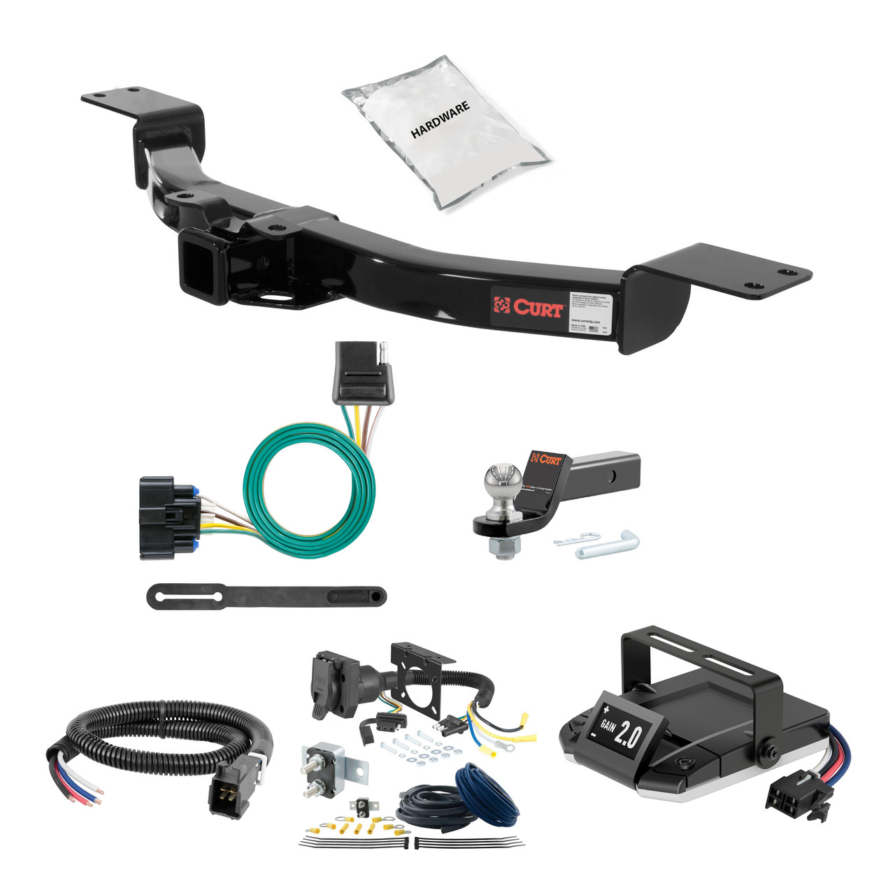 18-24 Buick Enclave 2 CURT Trailer Hitch + Assure Proportional Brake Controller Kit HBCW183 thumbnail 0