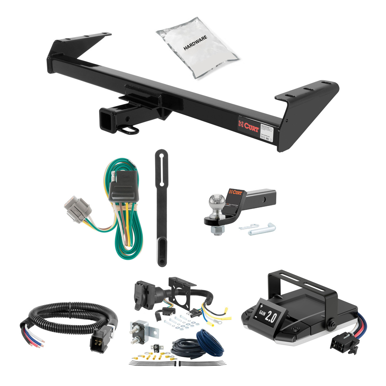 09-12 Suzuki Equator 2 CURT Trailer Hitch + Assure Proportional Brake Controller Kit HBCW2328 thumbnail 0