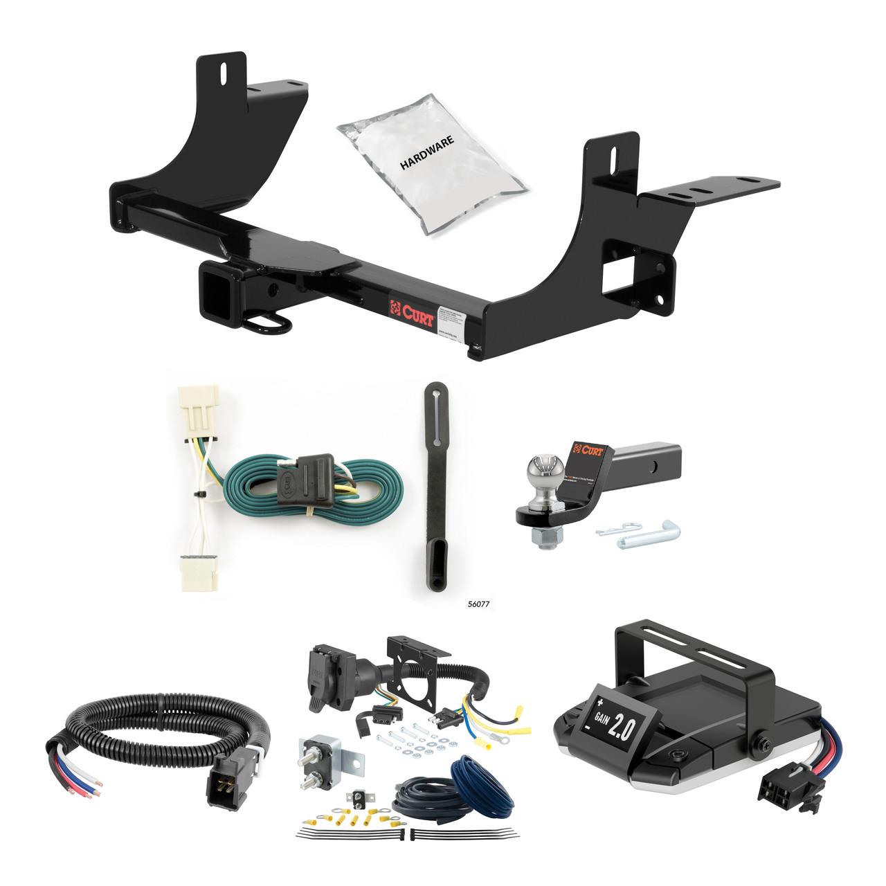 07-10 Saturn Outlook 2 CURT Trailer Hitch + Assure Proportional Brake Controller Kit HBCW2231 thumbnail 0