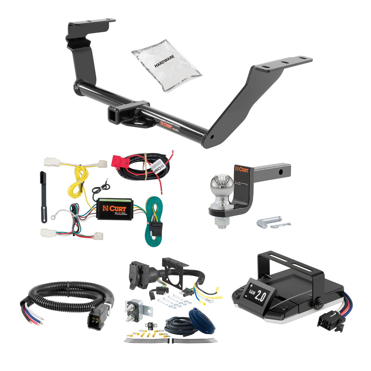 02-07 Scion SCION  2 CURT Trailer Hitch + Assure Proportional Brake Controller Kit HBCW2237 thumbnail 0