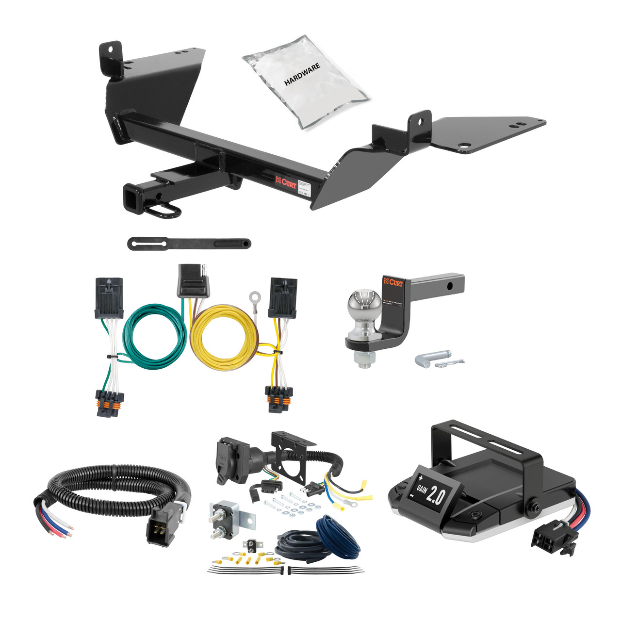 10-16 Buick LaCrosse 1.25 CURT Trailer Hitch + Assure Proportional Brake Controller Kit HBCW197 thumbnail 0