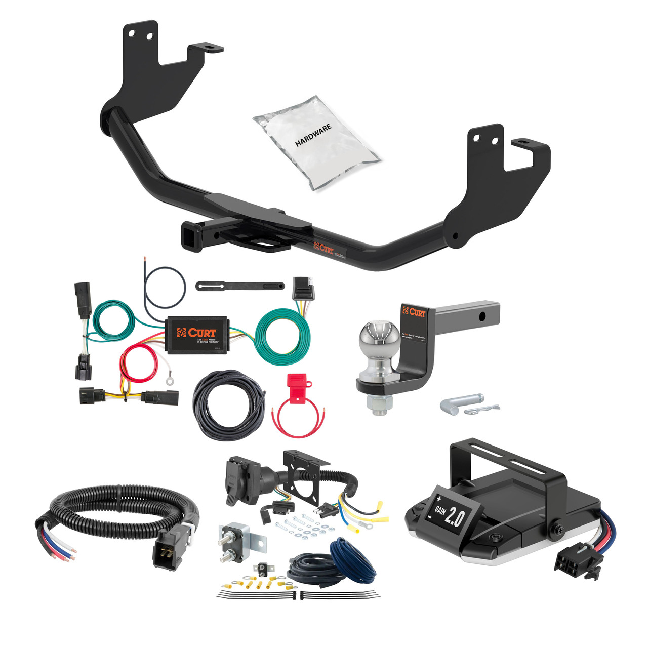 08-17 Buick Enclave 2 CURT Trailer Hitch + Assure Proportional Brake Controller Kit HBCW186 thumbnail 0