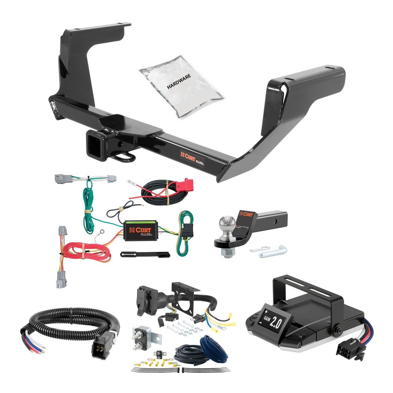 16-17 Subaru Crosstrek 2 CURT Trailer Hitch + Assure Proportional Brake Controller Kit HBCW2259 thumbnail 0