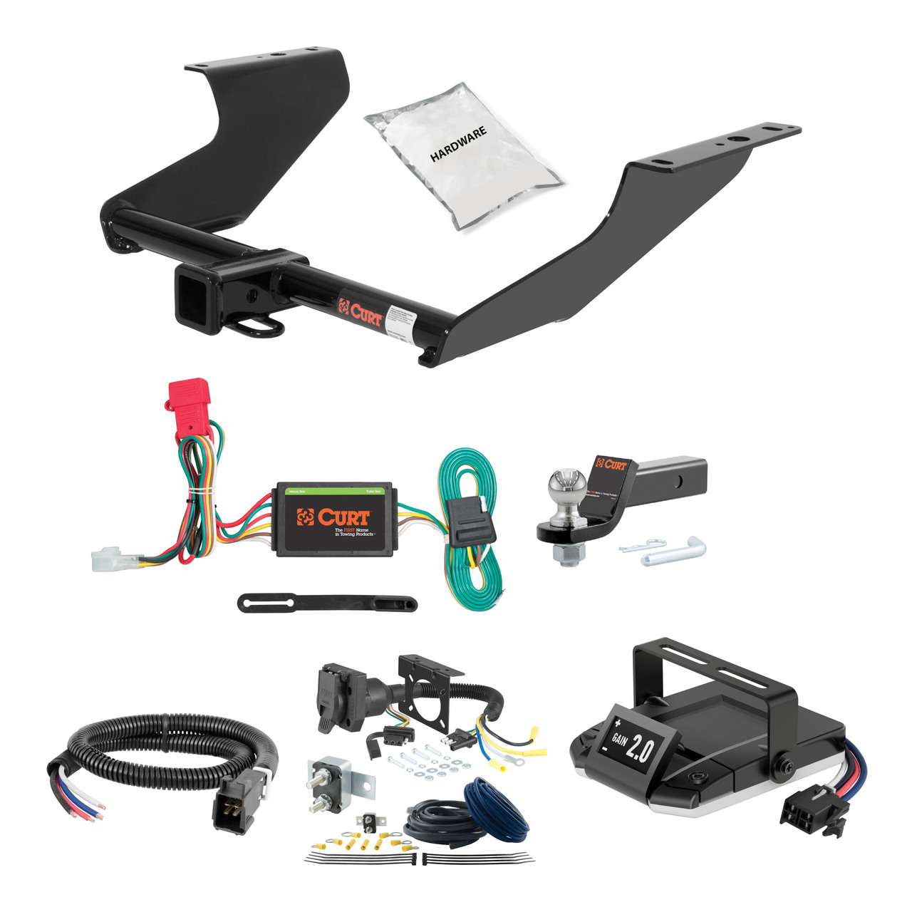 09-13 Subaru Forester 1.25 CURT Trailer Hitch + Assure Proportional Brake Controller Kit HBCW2269 thumbnail 0
