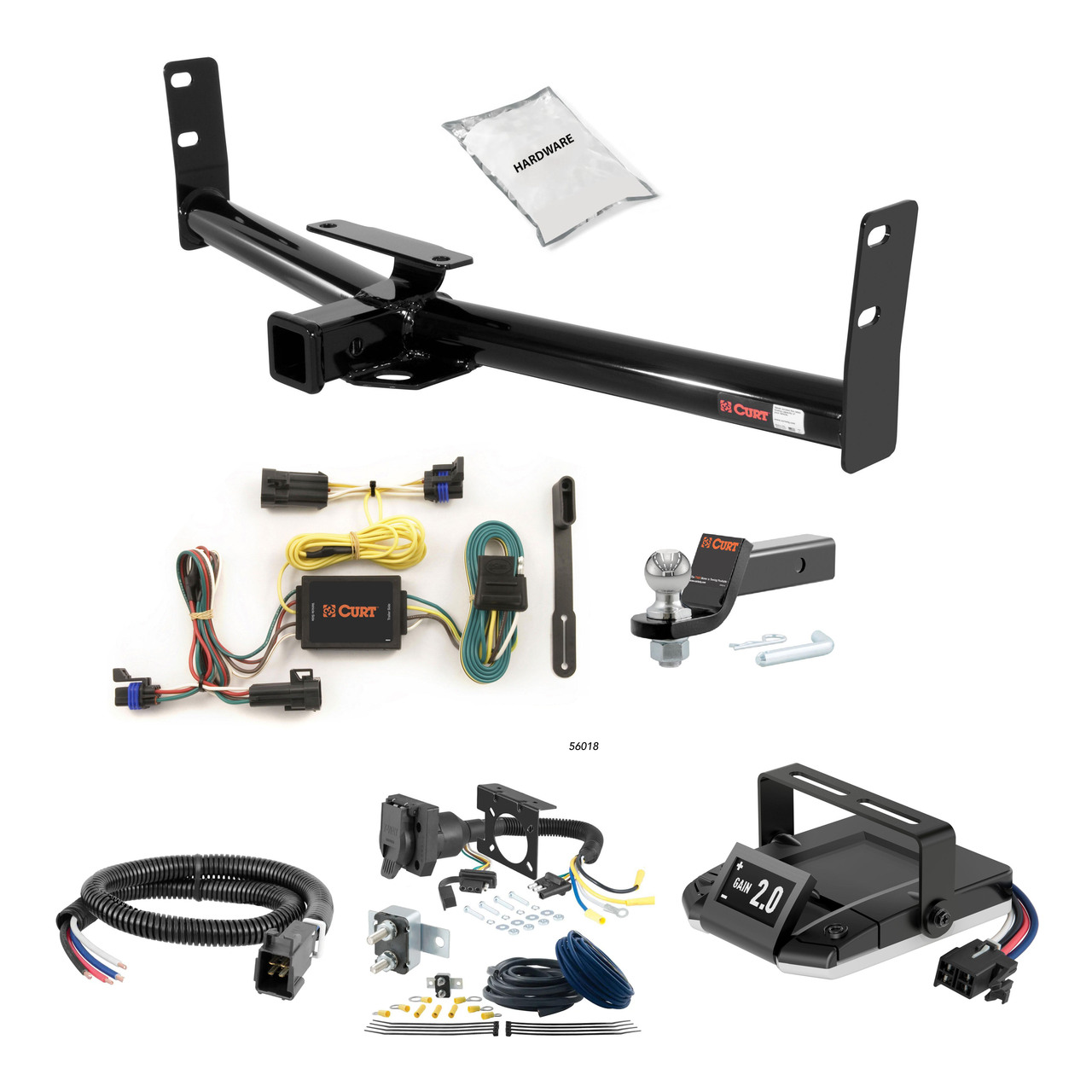 02-07 Saturn Vue 1.25 CURT Trailer Hitch + Assure Proportional Brake Controller Kit HBCW2235 thumbnail 0