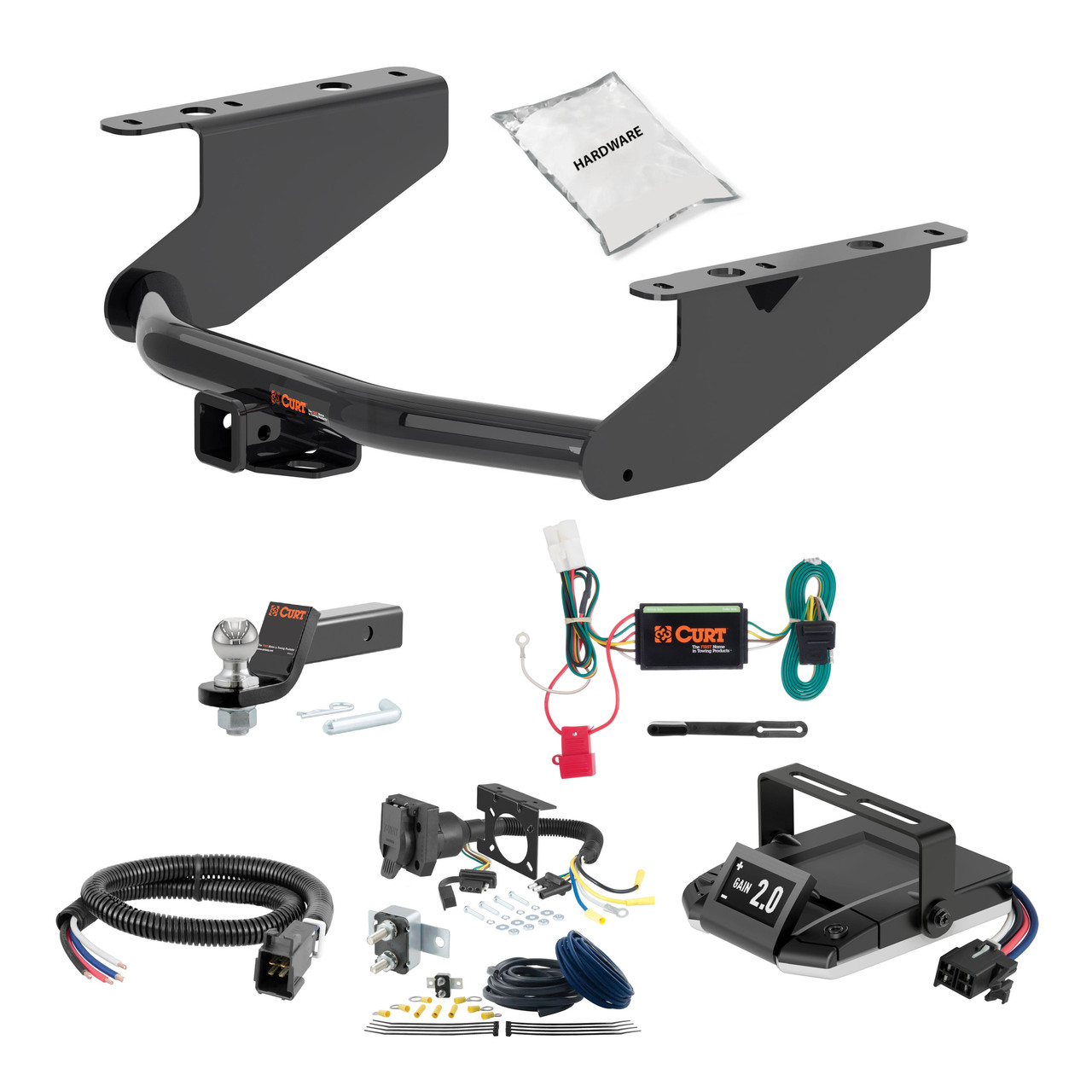 08-15 Subaru SUBARU Excluding Brabus  1.25 CURT Trailer Hitch + Assure Proportional Brake Controller Kit HBCW2251 thumbnail 0