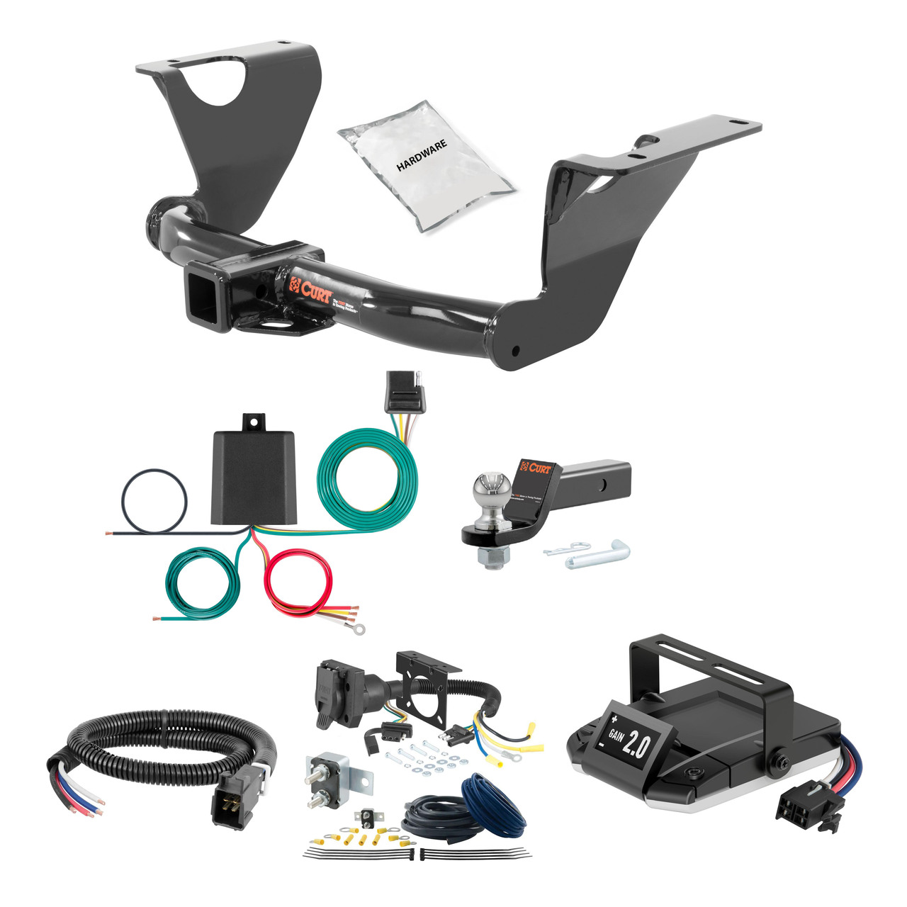 14-19 Subaru Outback Wagon 1.25 CURT Trailer Hitch + Assure Proportional Brake Controller Kit HBCW2311 thumbnail 0