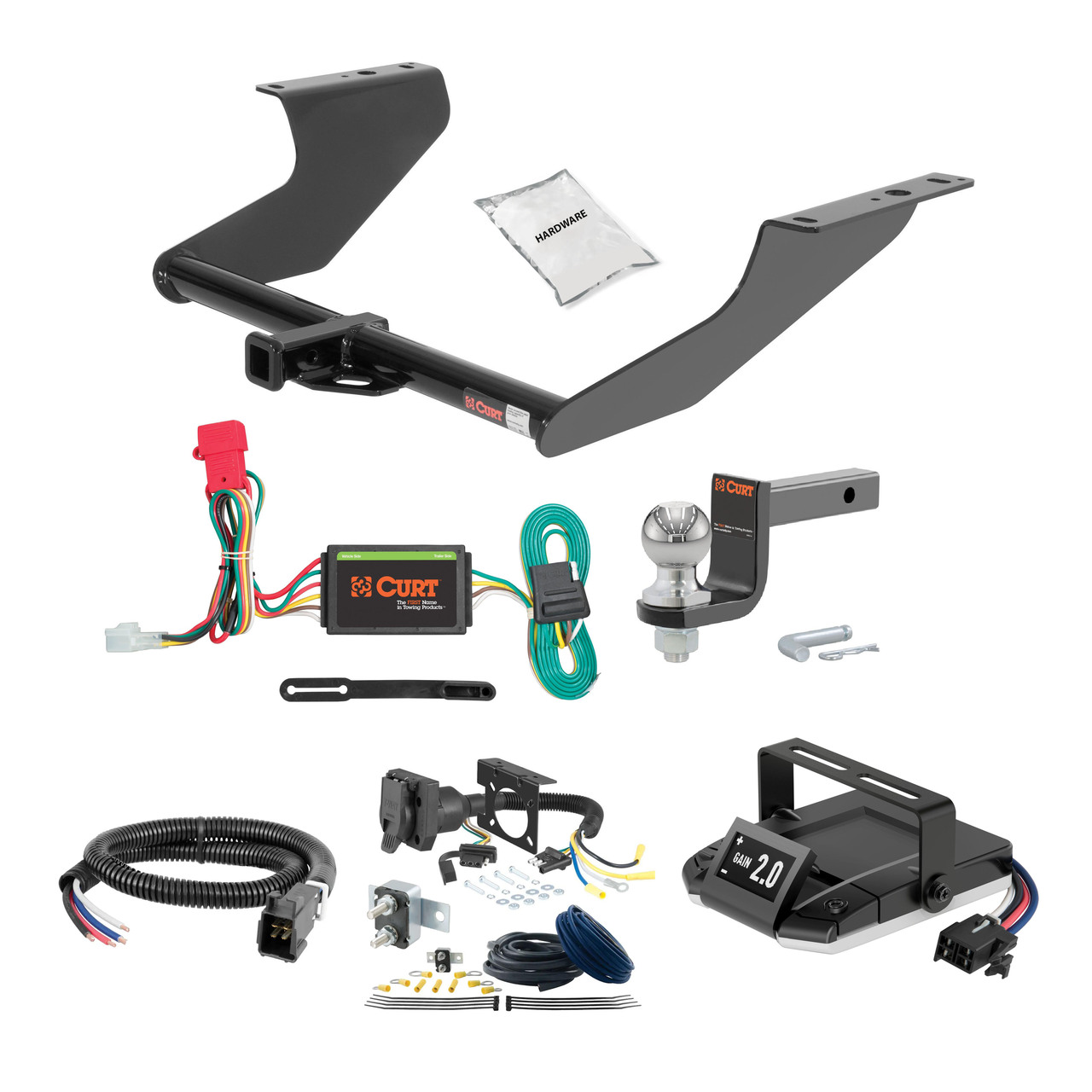 14-18 Subaru Forester 2 CURT Trailer Hitch + Assure Proportional Brake Controller Kit HBCW2268 thumbnail 0