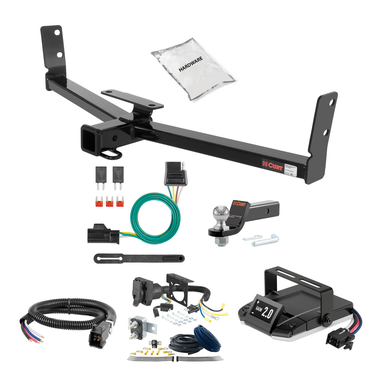 99-04 Suzuki Vitara 2 CURT Trailer Hitch + Assure Proportional Brake Controller Kit HBCW2340 thumbnail 0