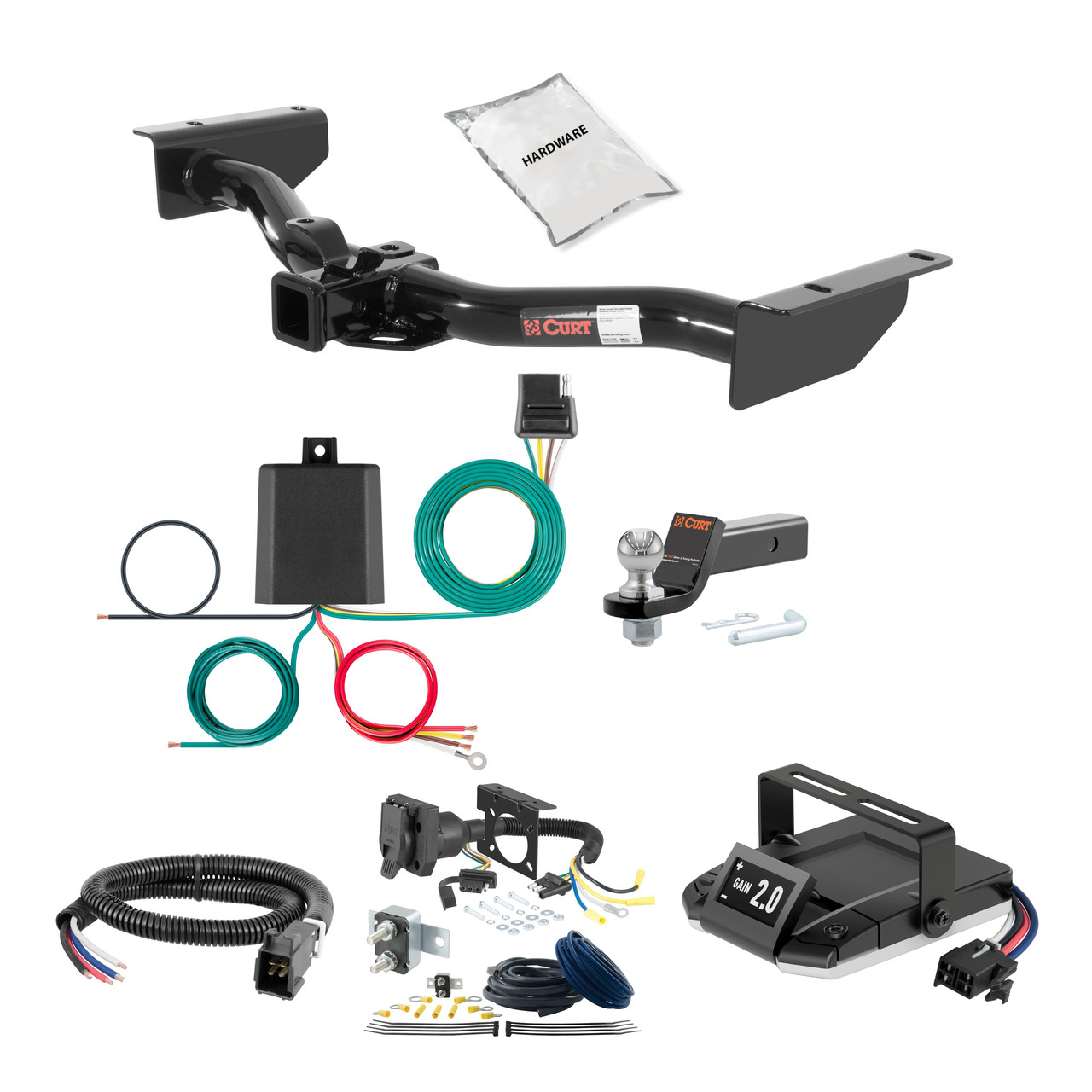 06-11 Cadillac DTS 1.25 CURT Trailer Hitch + Assure Proportional Brake Controller Kit HBCW226 thumbnail 0