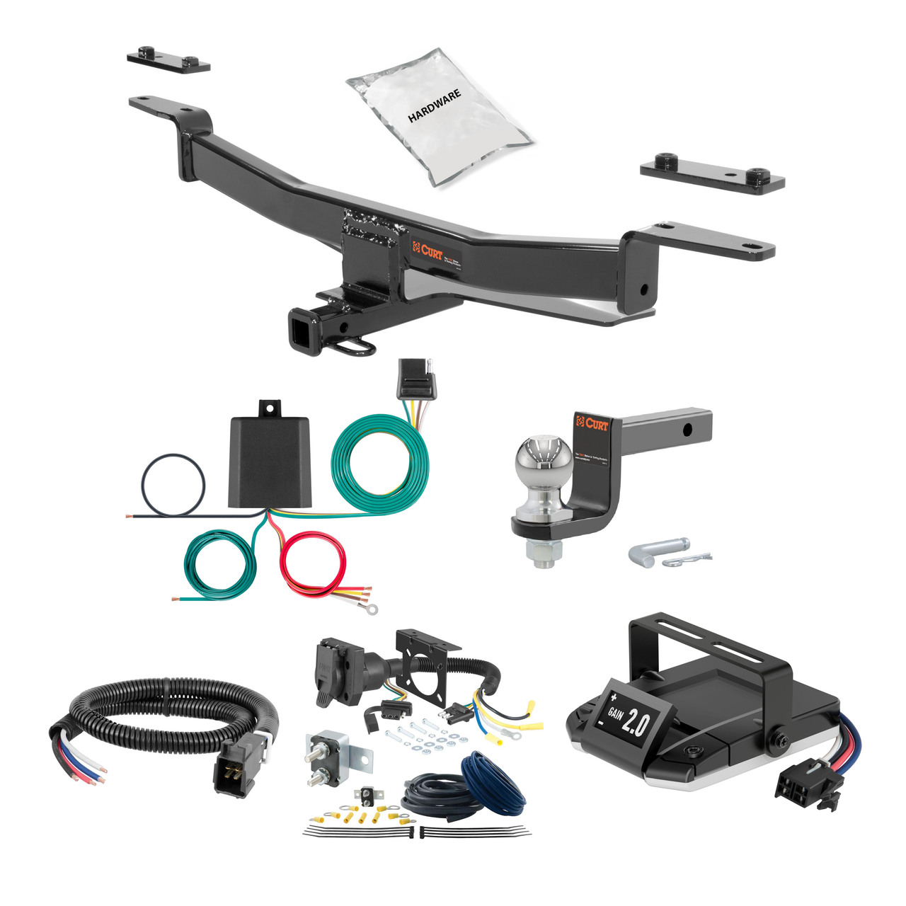 18-22 Audi A5 Sportback 1.25 CURT Trailer Hitch + Assure Proportional Brake Controller Kit HBCW50 thumbnail 0
