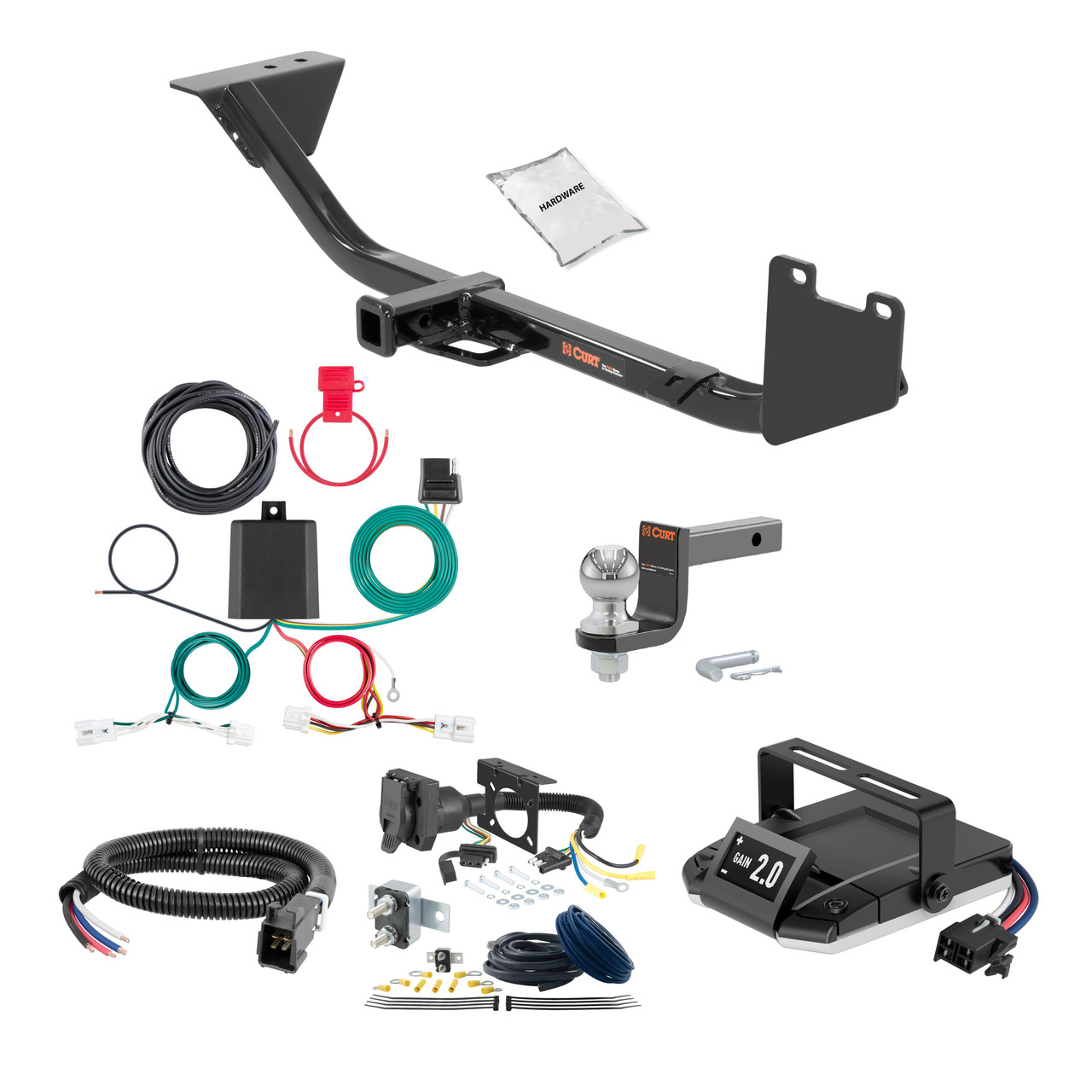 17-22 Nissan Rogue Sport 2 CURT Trailer Hitch + Assure Proportional Brake Controller Kit HBCW2070 thumbnail 0