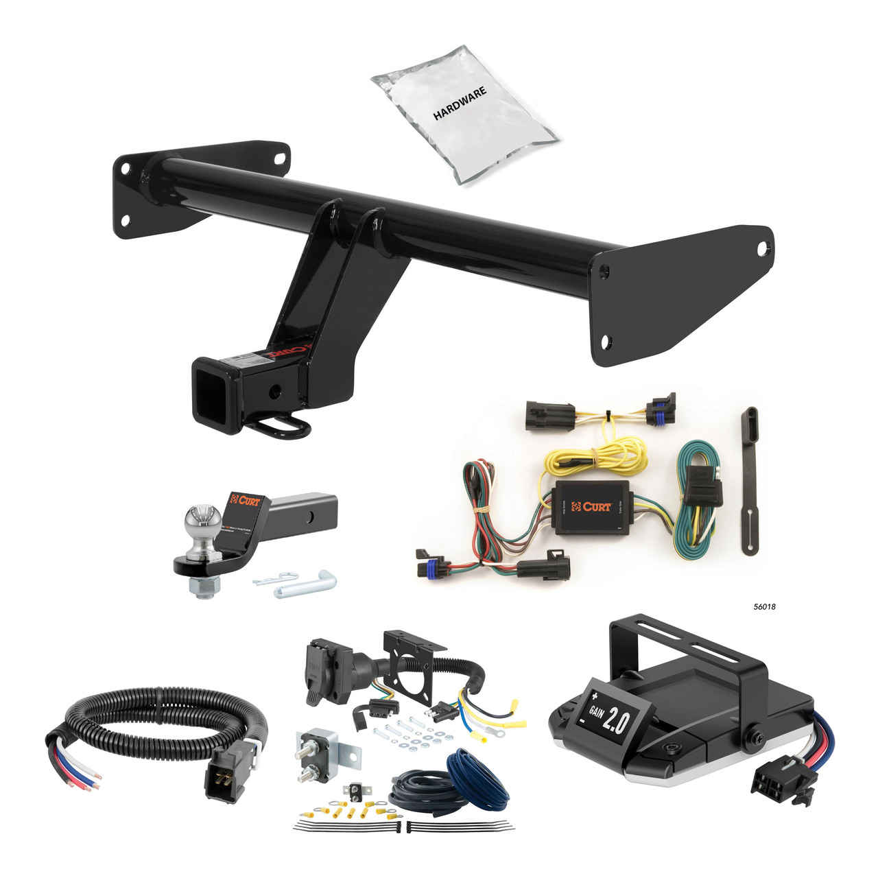 08-10 Saturn Vue 1.25 CURT Trailer Hitch + Assure Proportional Brake Controller Kit HBCW2233 thumbnail 0