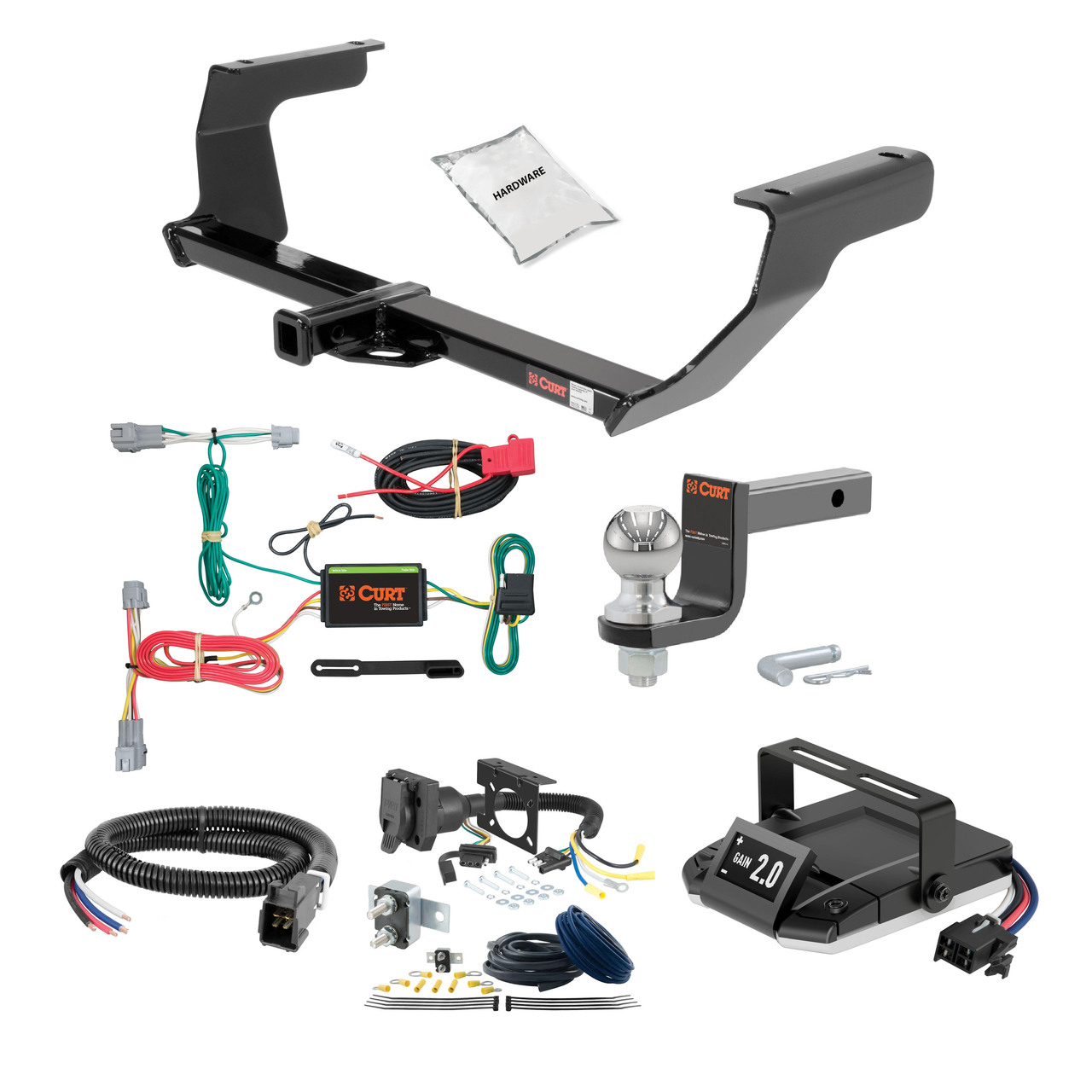 15-21 Subaru WRX STI 1.25 CURT Trailer Hitch + Assure Proportional Brake Controller Kit HBCW2323 thumbnail 0