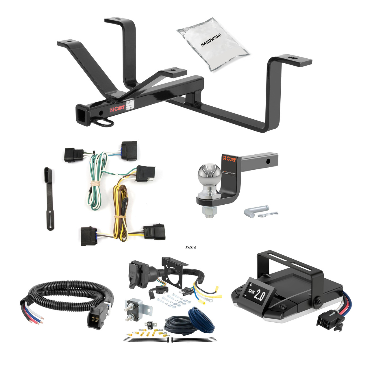 04-12 Chevrolet Colorado 2 CURT Trailer Hitch + Assure Proportional Brake Controller Kit HBCW327 thumbnail 0