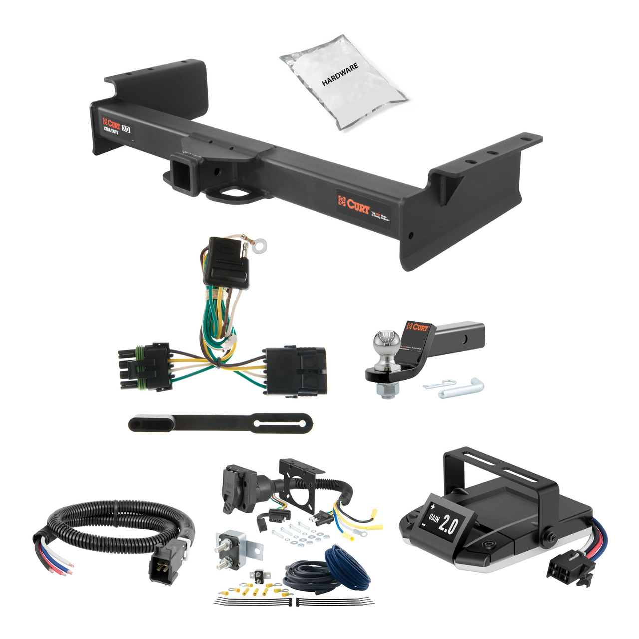 03-06 Cadillac Escalade 2 CURT Trailer Hitch + Assure Proportional Brake Controller Kit HBCW227 thumbnail 0