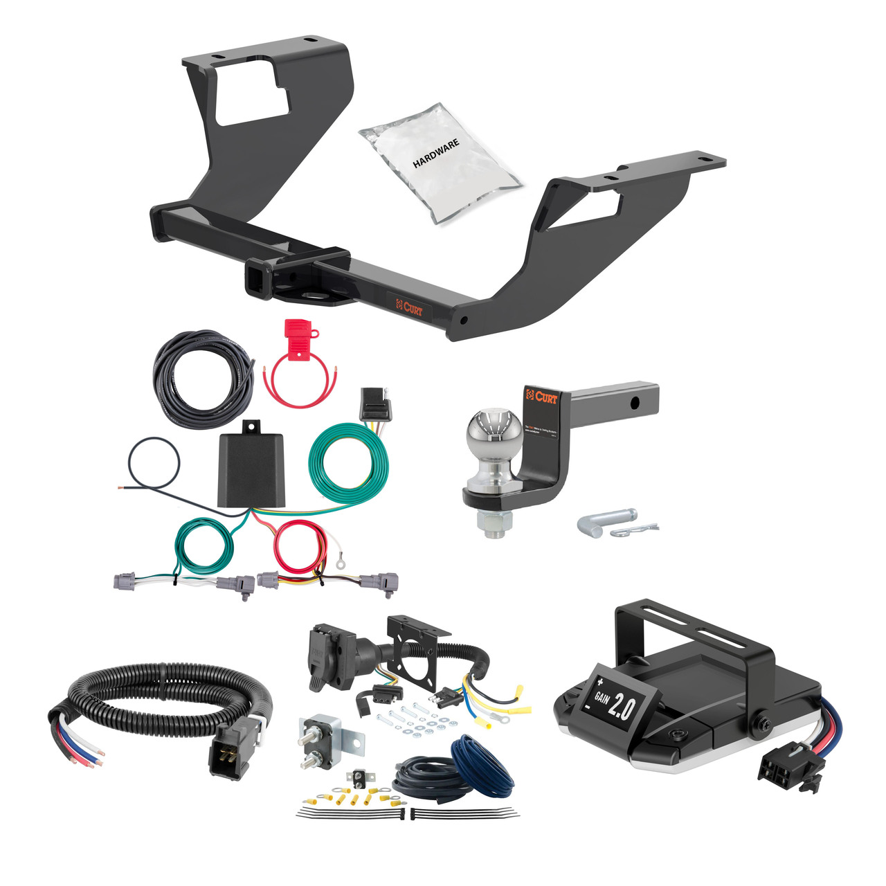 08-10 Subaru Tribeca 2 CURT Trailer Hitch + Assure Proportional Brake Controller Kit HBCW2320 thumbnail 0