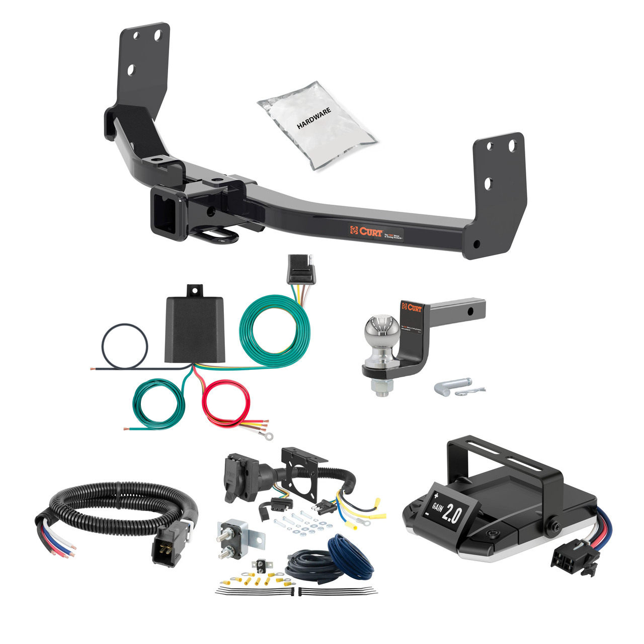 10-16 Cadillac SRX 1.25 CURT Trailer Hitch + Assure Proportional Brake Controller Kit HBCW240 thumbnail 0
