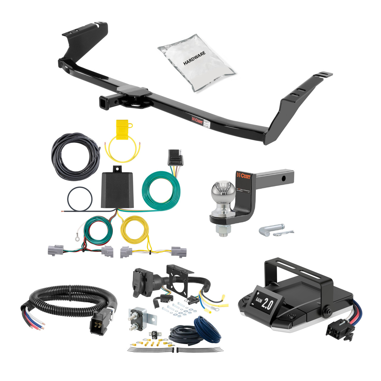 21-24 Toyota Sienna 2 CURT Trailer Hitch + Assure Proportional Brake Controller Kit HBCW2433 thumbnail 0
