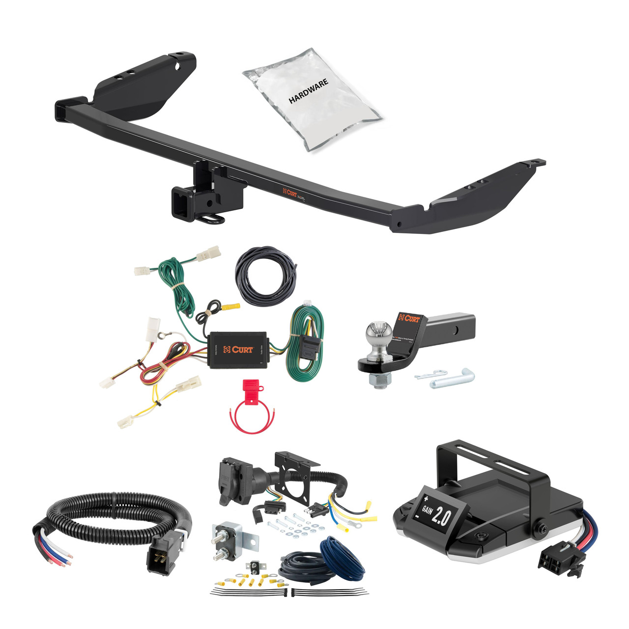 04-20 Toyota Sienna 2 CURT Trailer Hitch + Assure Proportional Brake Controller Kit HBCW2435 thumbnail 0