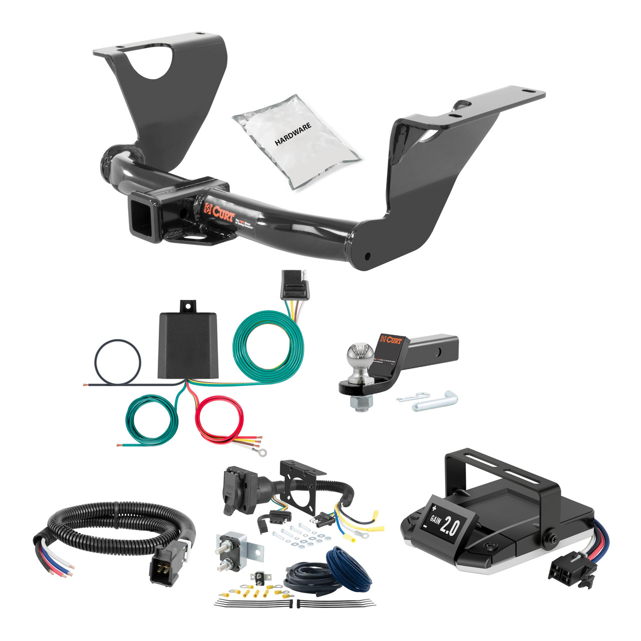 15-19 Subaru Legacy Sedan 1.25 CURT Trailer Hitch + Assure Proportional Brake Controller Kit HBCW2296 thumbnail 0