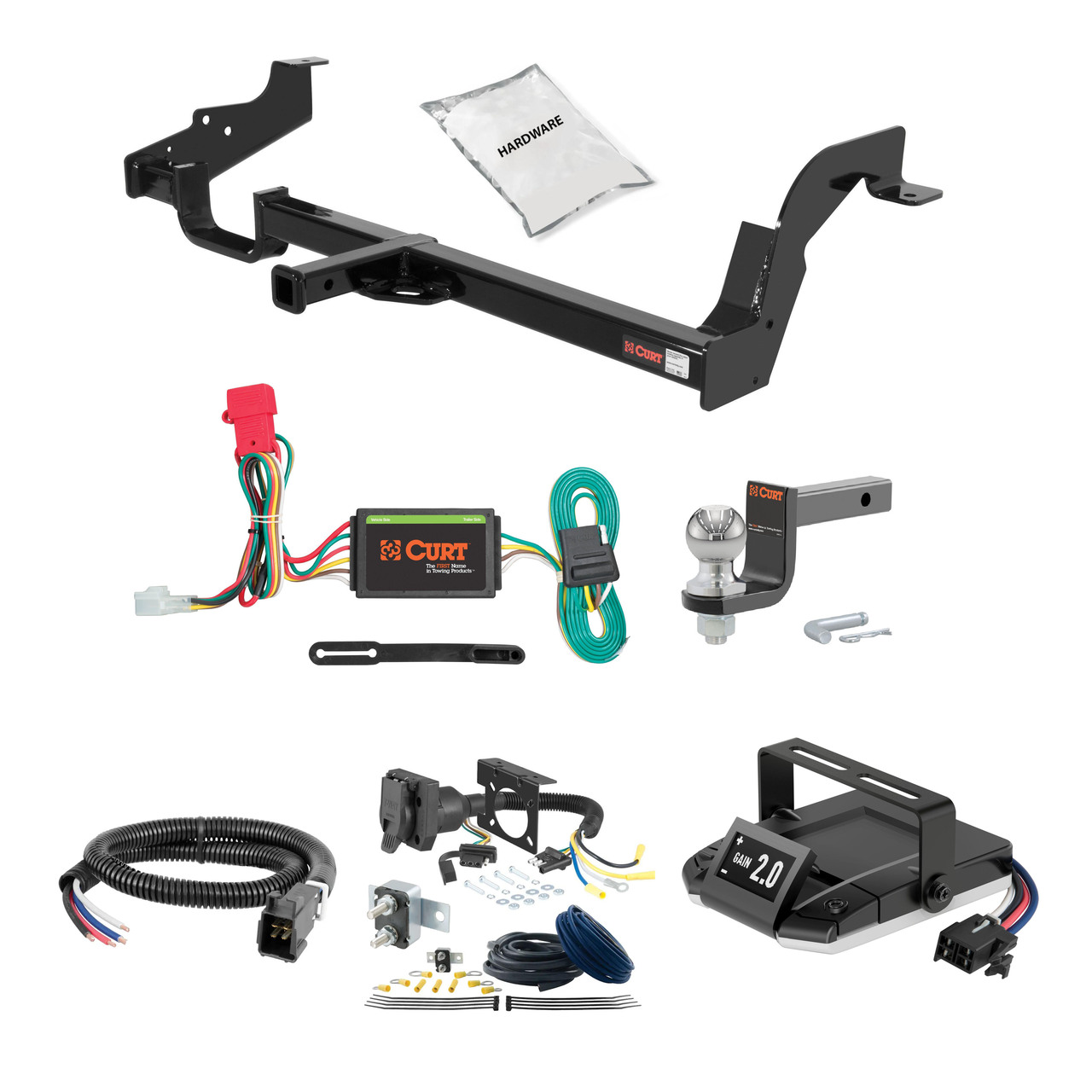 05-07 Subaru Legacy Wagon 1.25 CURT Trailer Hitch + Assure Proportional Brake Controller Kit HBCW2302 thumbnail 0