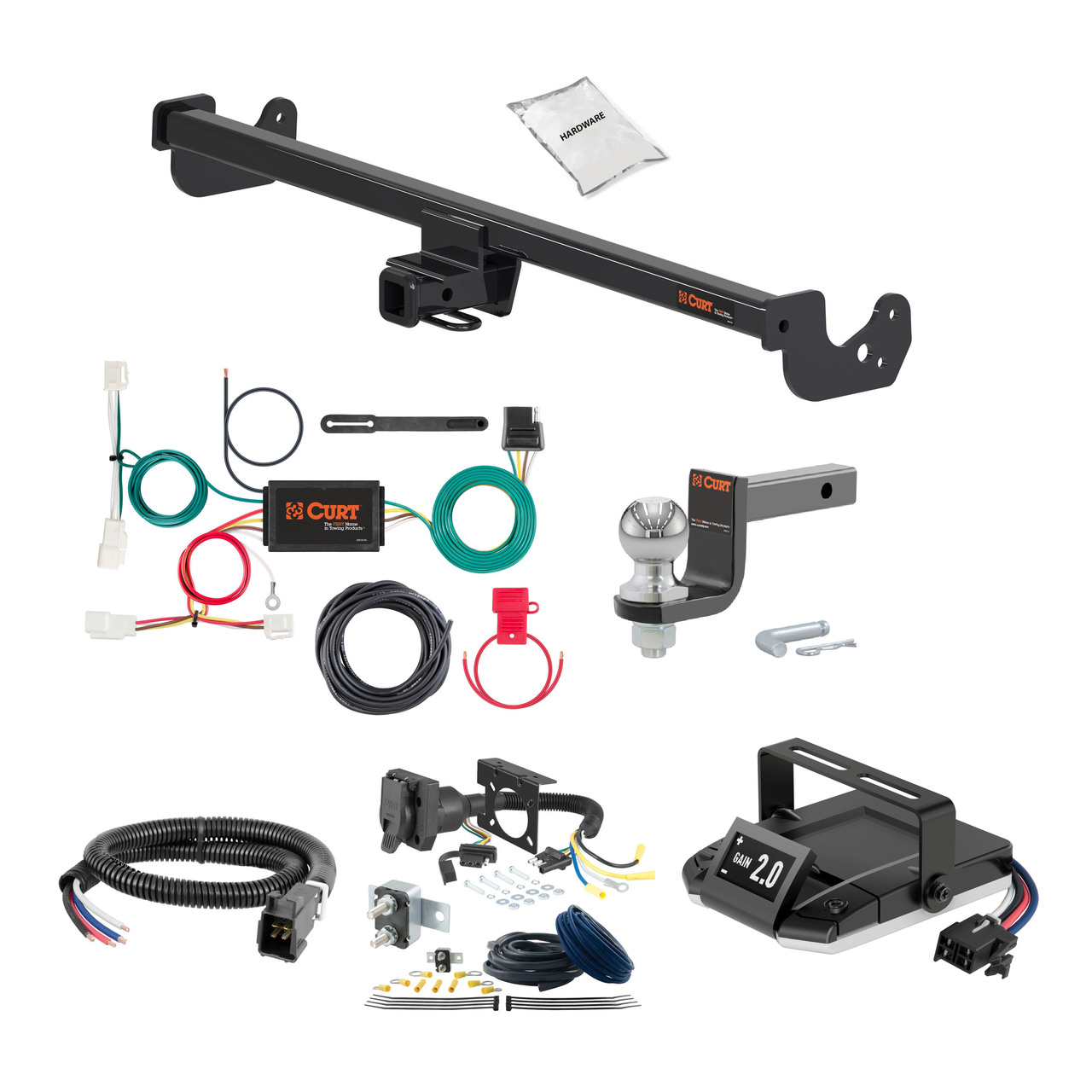 09-16 Toyota Venza 2 CURT Trailer Hitch + Assure Proportional Brake Controller Kit HBCW2459 thumbnail 0