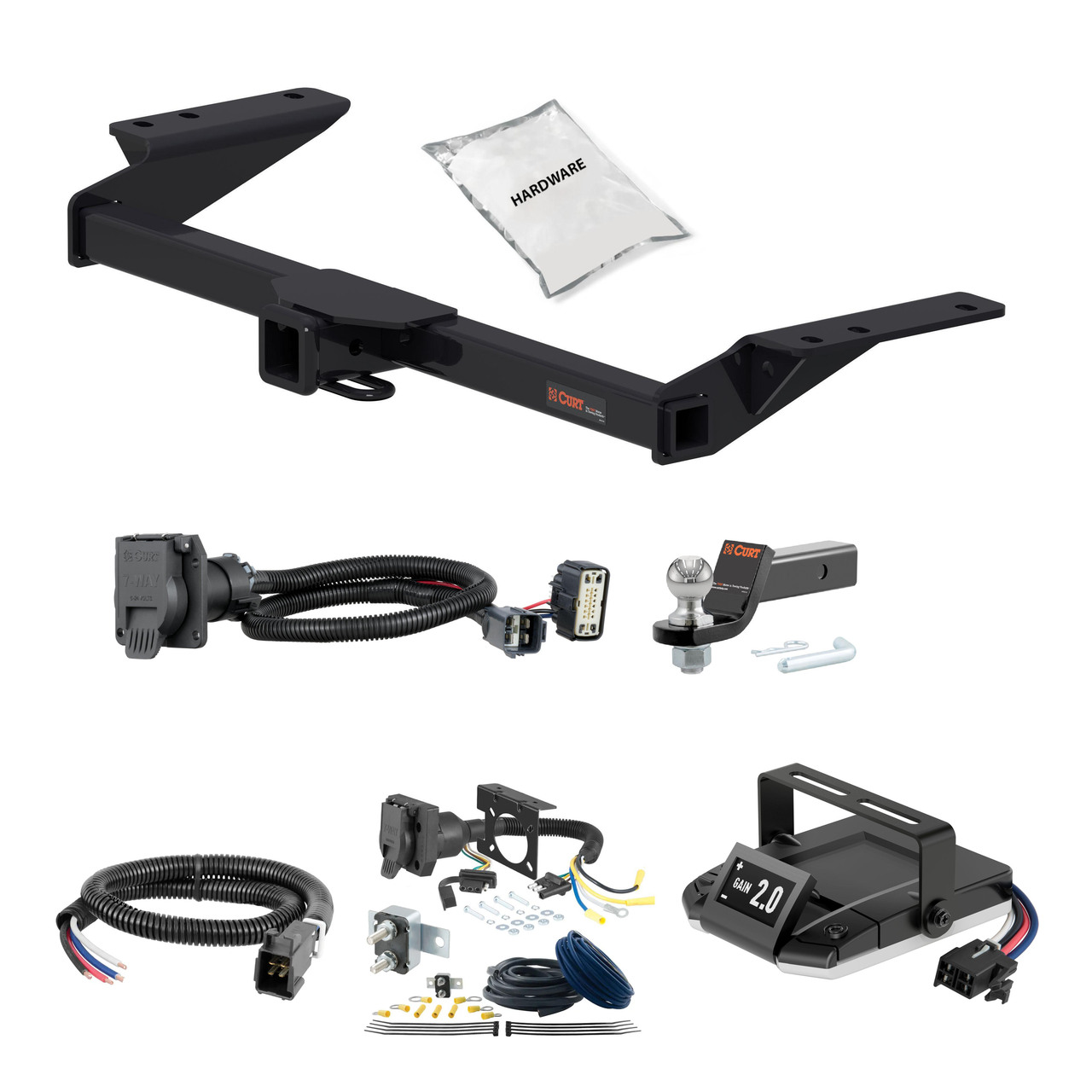 19-24 Chevrolet Blazer Excluding Premier 2 CURT Trailer Hitch + Assure Proportional Brake Controller Kit HBCW258 thumbnail 0