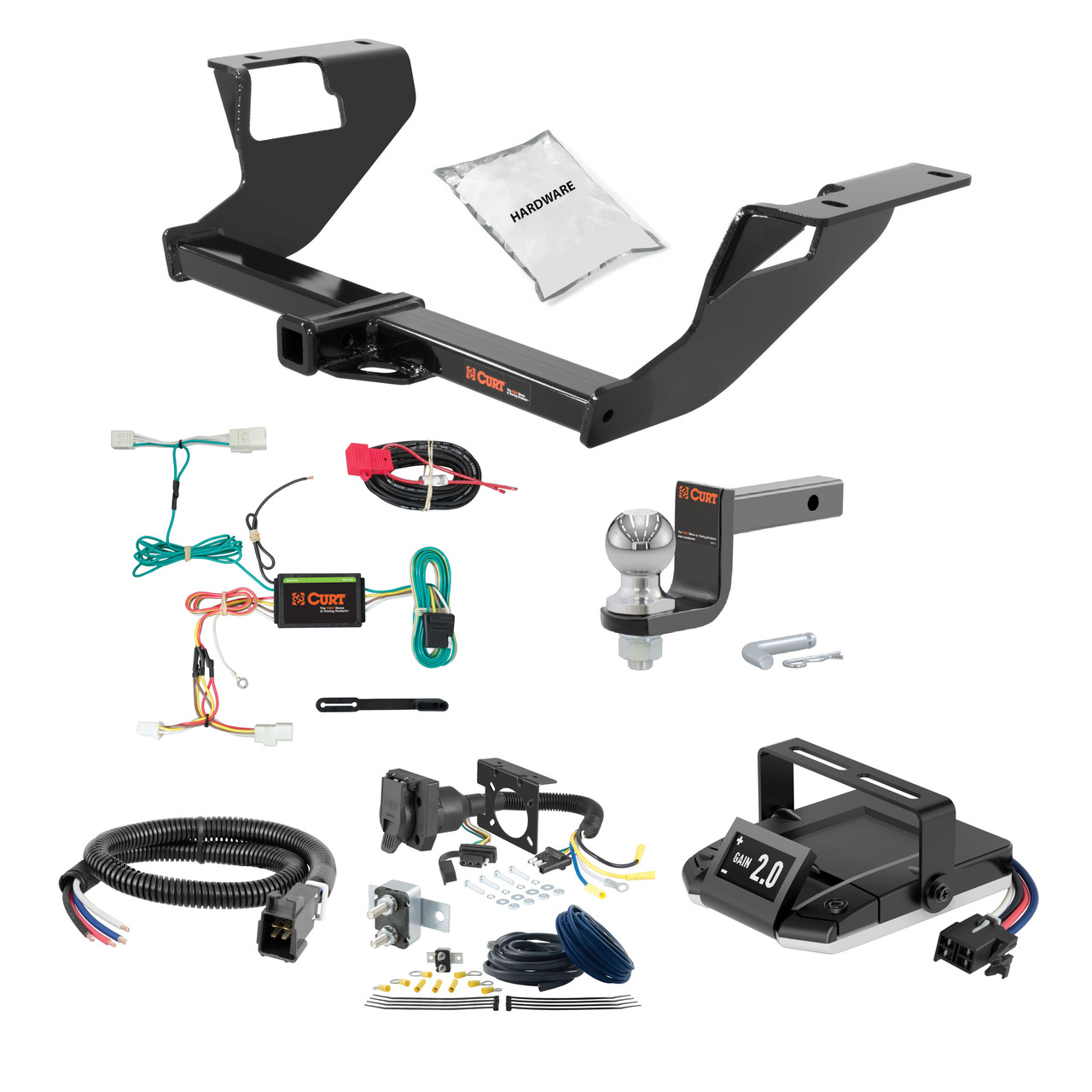 15-21 Subaru WRX 1.25 CURT Trailer Hitch + Assure Proportional Brake Controller Kit HBCW2322 thumbnail 0
