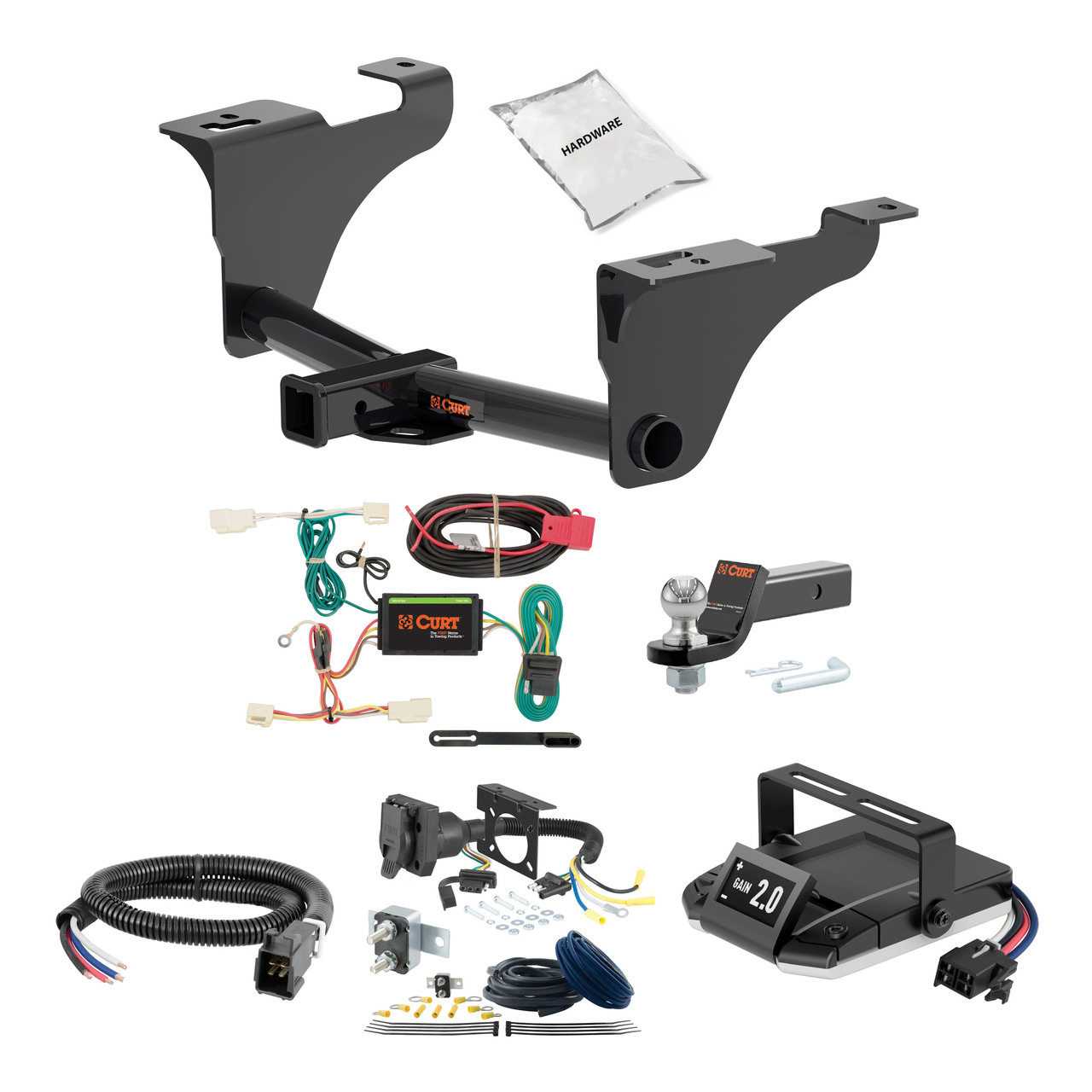 20-25 Subaru Legacy Sedan 2 CURT Trailer Hitch + Assure Proportional Brake Controller Kit HBCW2294 thumbnail 0
