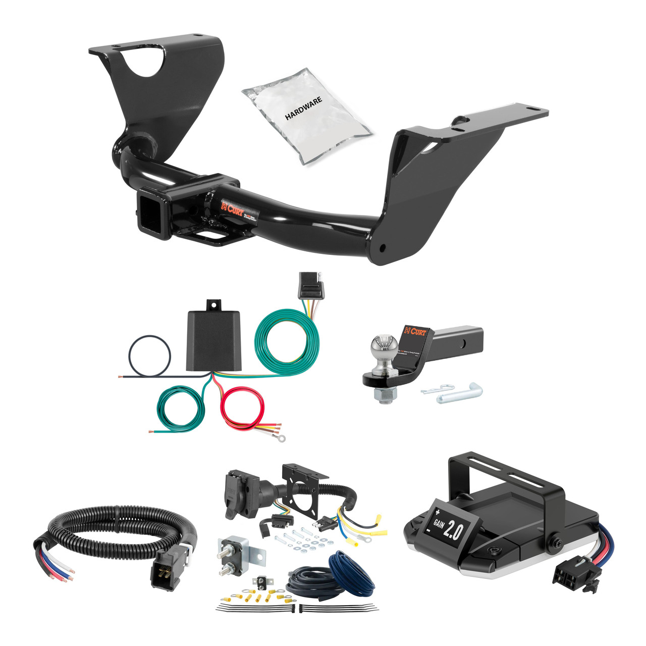 10-14 Subaru Legacy Sedan 1.25 CURT Trailer Hitch + Assure Proportional Brake Controller Kit HBCW2298 thumbnail 0