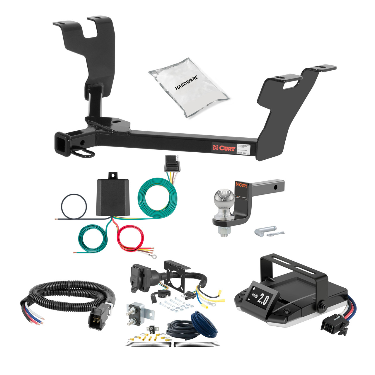 90-04 Subaru Legacy Sedan 1.25 CURT Trailer Hitch + Assure Proportional Brake Controller Kit HBCW2301 thumbnail 0