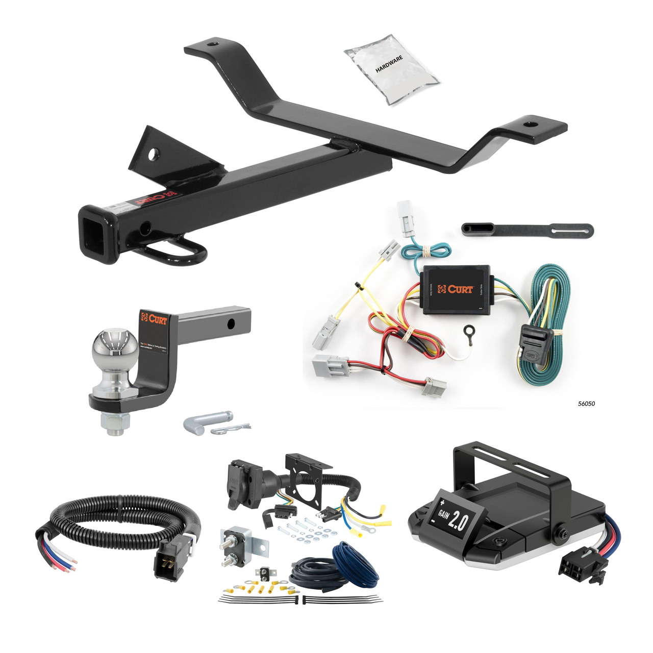 03-07 HONDA Accord Frame mount  1.25 CURT Trailer Hitch + Assure Proportional Brake Controller Kit HBCW1318 thumbnail 0