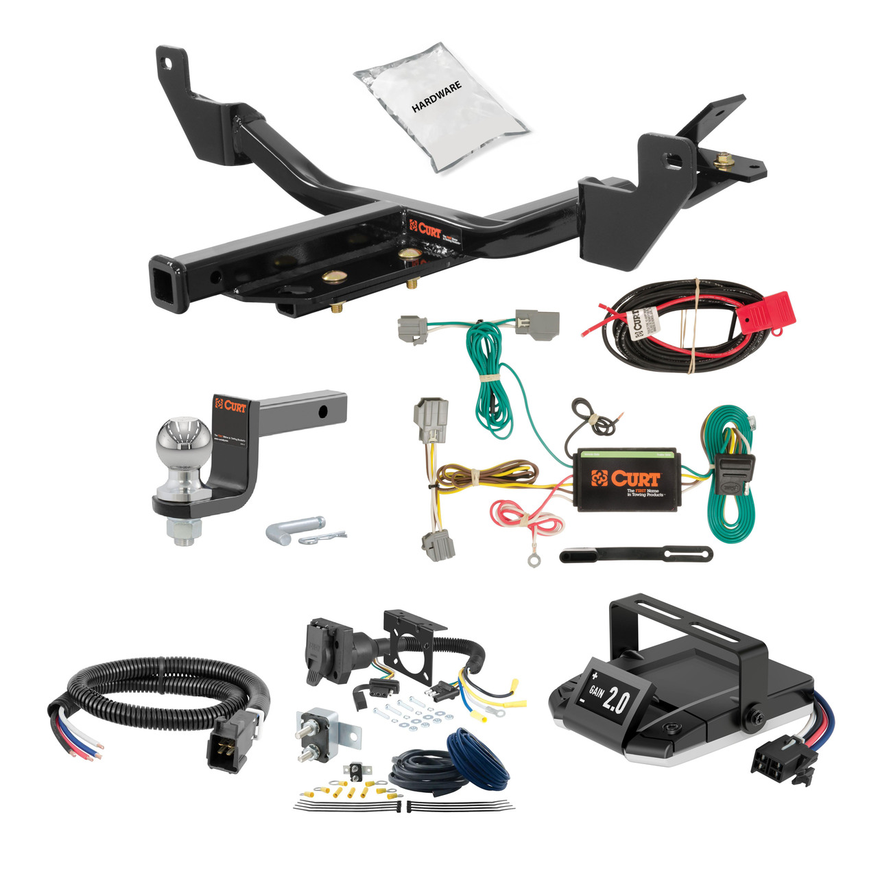 06-11 Chevrolet HHR 1.25 CURT Trailer Hitch + Assure Proportional Brake Controller Kit HBCW358 thumbnail 0