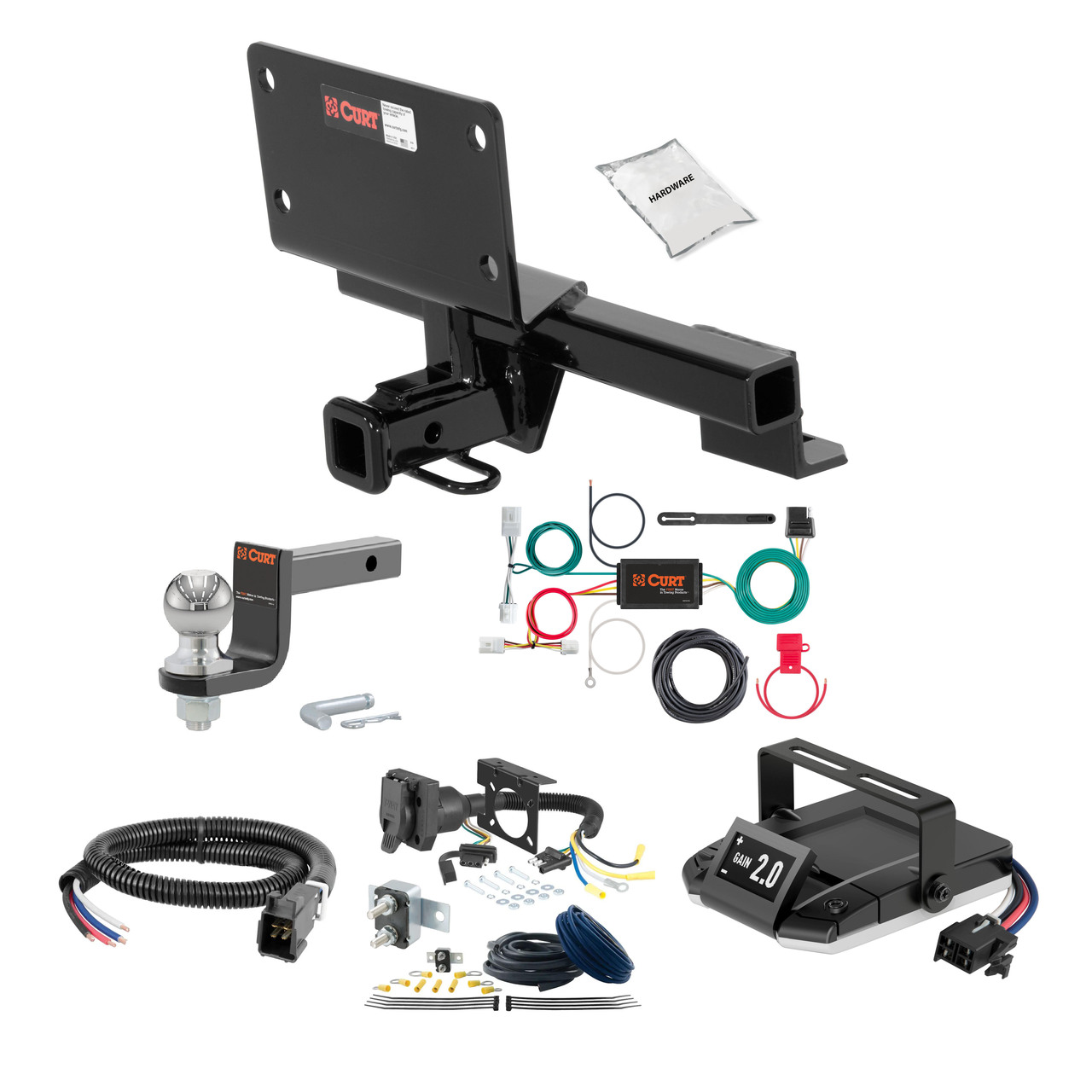 08-13 Infiniti G37 Coupe 1.25 CURT Trailer Hitch + Assure Proportional Brake Controller Kit HBCW1478 thumbnail 0