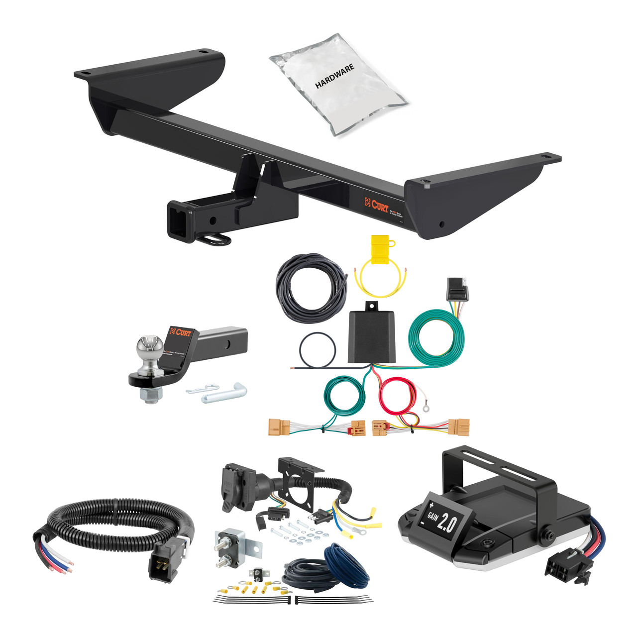 21-24 Volkswagen Atlas 2 CURT Trailer Hitch + Assure Proportional Brake Controller Kit HBCW2464 thumbnail 0