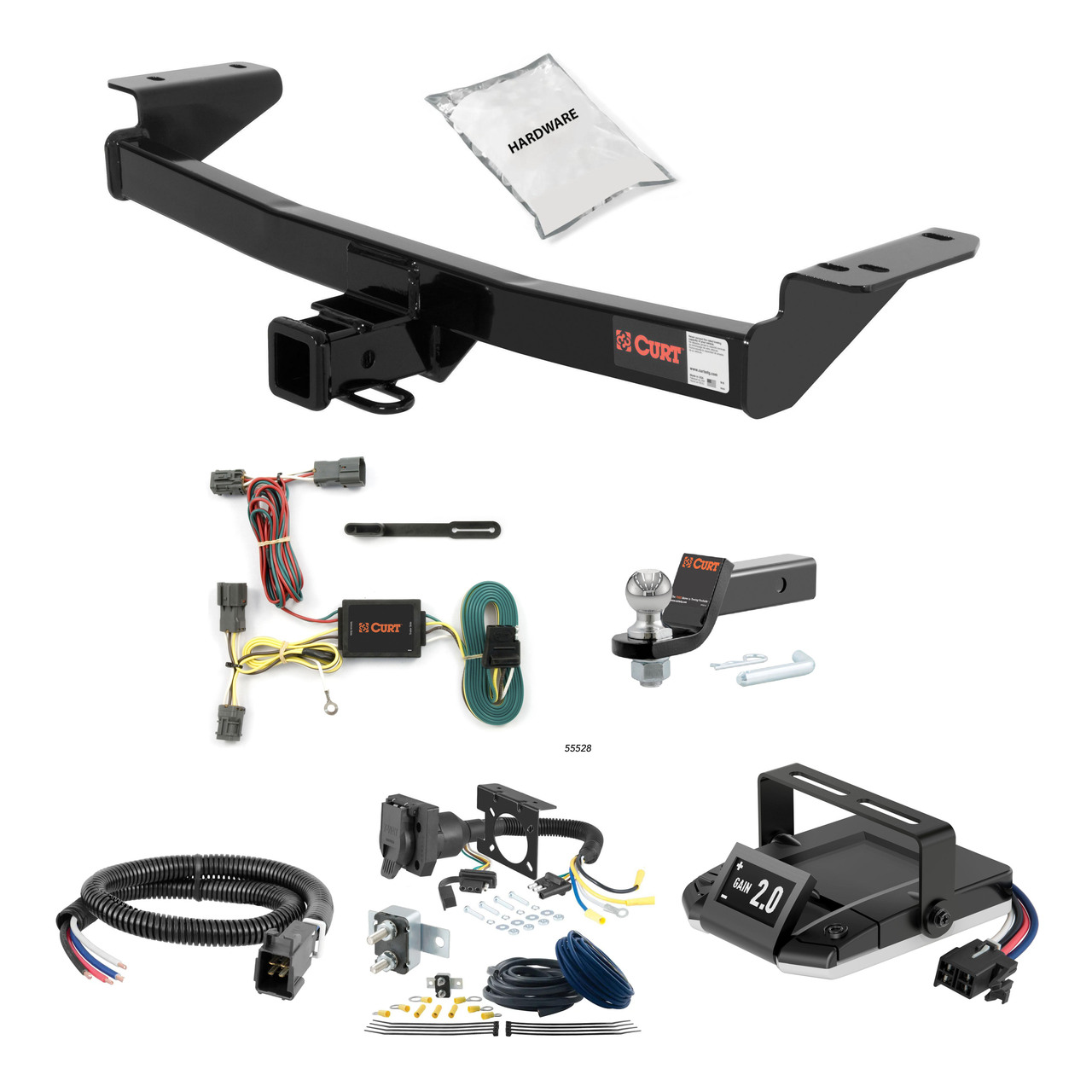 10-15 Hyundai Tucson 1.25 CURT Trailer Hitch + Assure Proportional Brake Controller Kit HBCW1458 thumbnail 0