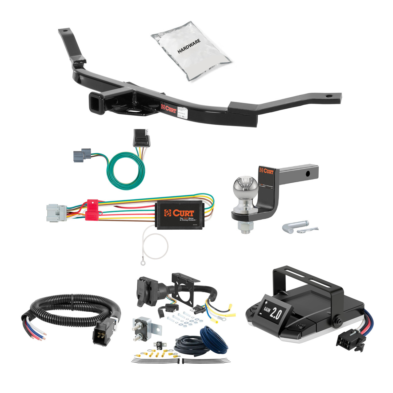 12-15 HONDA Crosstour 1.25 CURT Trailer Hitch + Assure Proportional Brake Controller Kit HBCW1360 thumbnail 0