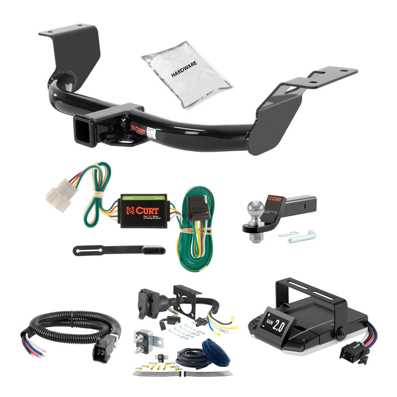 12-16 HONDA CR-V 1.25 CURT Trailer Hitch + Assure Proportional Brake Controller Kit HBCW1352 thumbnail 0