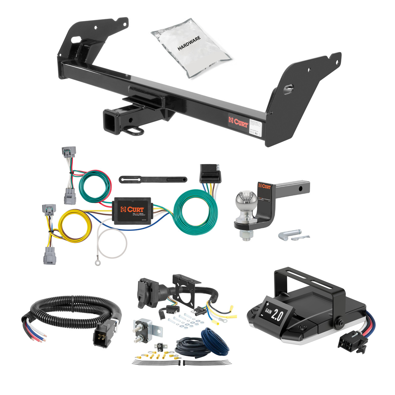 05-15 Toyota Tacoma 2 CURT Trailer Hitch + Assure Proportional Brake Controller Kit HBCW2447 thumbnail 0