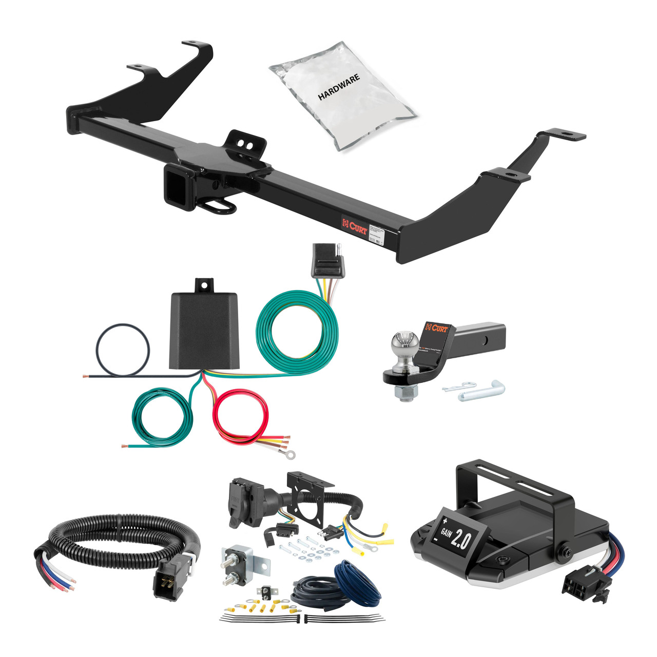 03-11 HONDA Element Excluding SC 1.25 CURT Trailer Hitch + Assure Proportional Brake Controller Kit HBCW1361 thumbnail 0