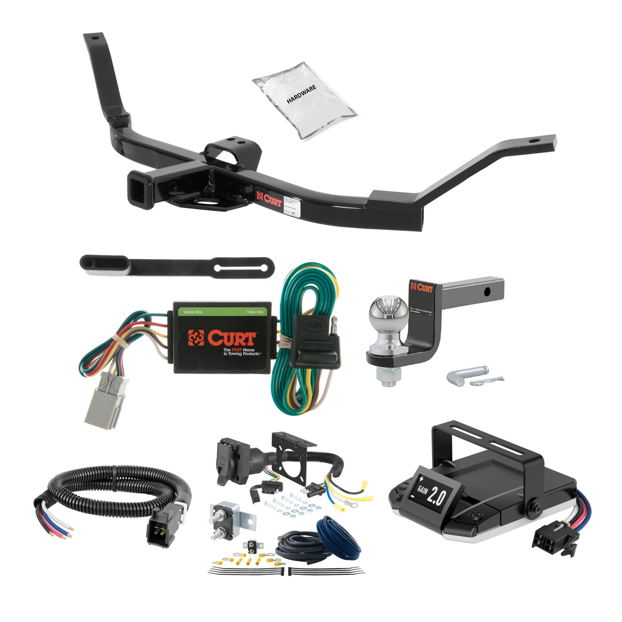 03-11 HONDA Element Excluding SC 2 CURT Trailer Hitch + Assure Proportional Brake Controller Kit HBCW1362 thumbnail 0