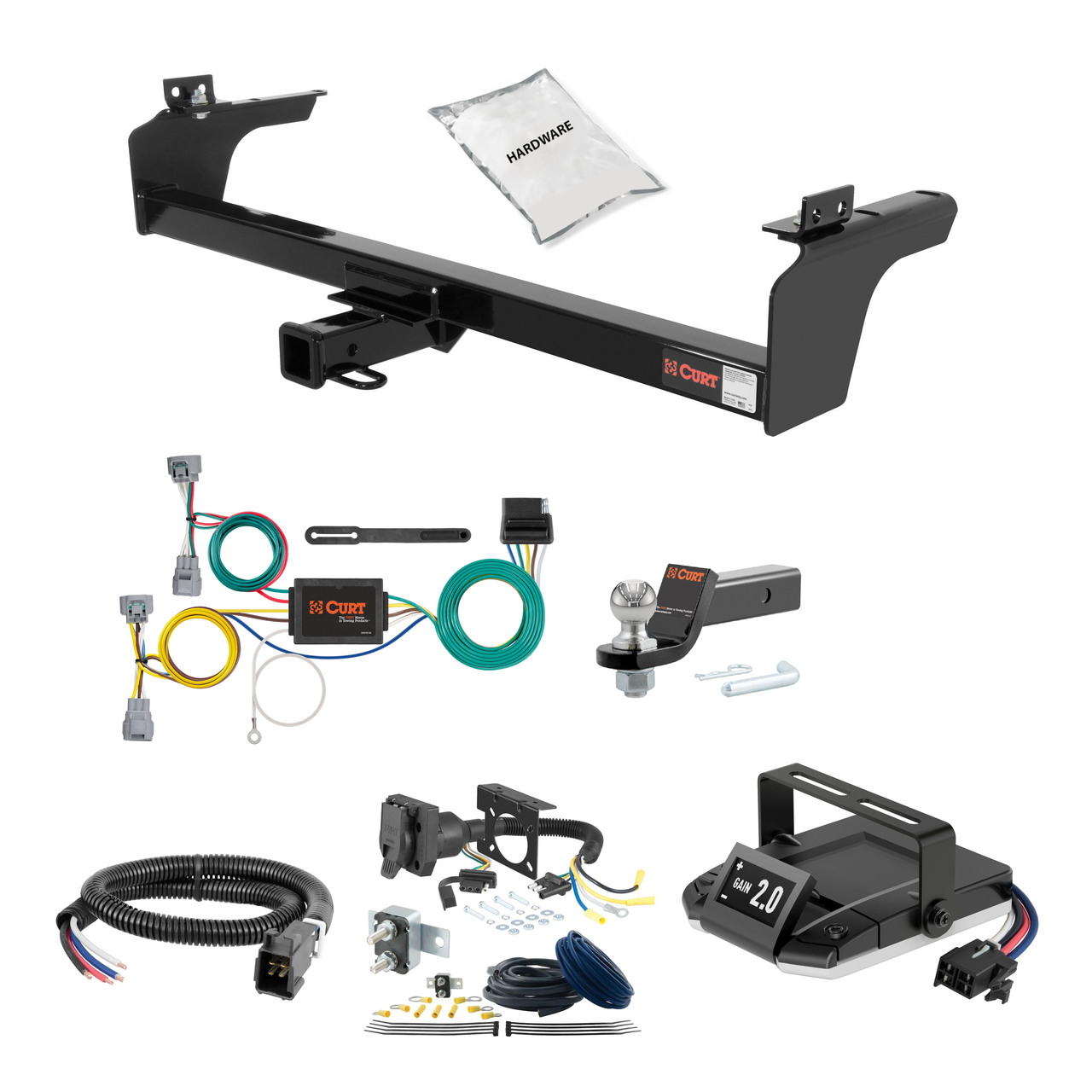 93-98 Toyota T100  2 CURT Trailer Hitch + Assure Proportional Brake Controller Kit HBCW2444 thumbnail 0