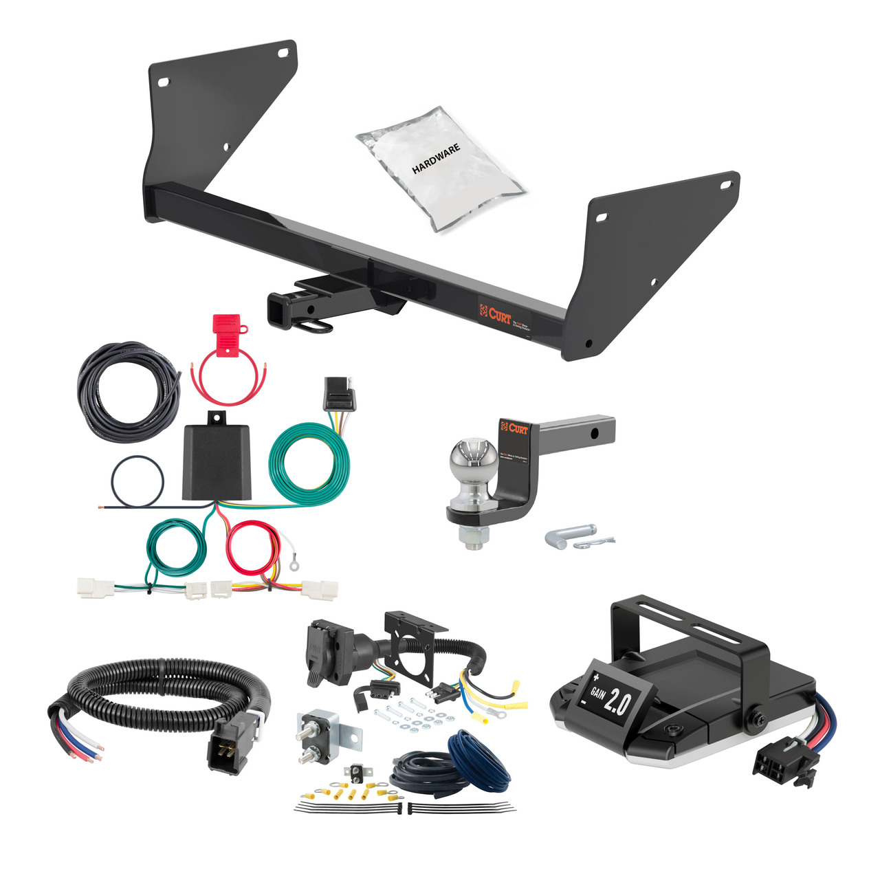 12-17 Toyota Prius V 1.25 CURT Trailer Hitch + Assure Proportional Brake Controller Kit HBCW2421 thumbnail 0