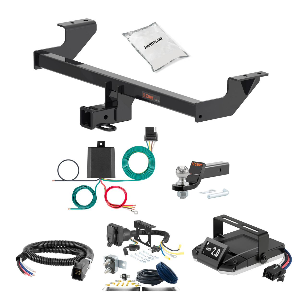 09-14 Volkswagen Routan 2 CURT Trailer Hitch + Assure Proportional Brake Controller Kit HBCW2516 thumbnail 0