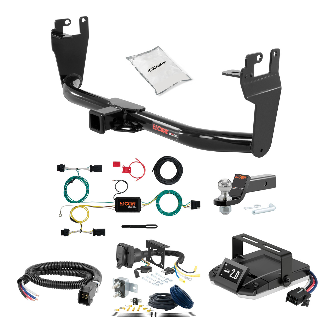 15-23 JEEP Renegade 1.25 CURT Trailer Hitch + Assure Proportional Brake Controller Kit HBCW1571 thumbnail 0
