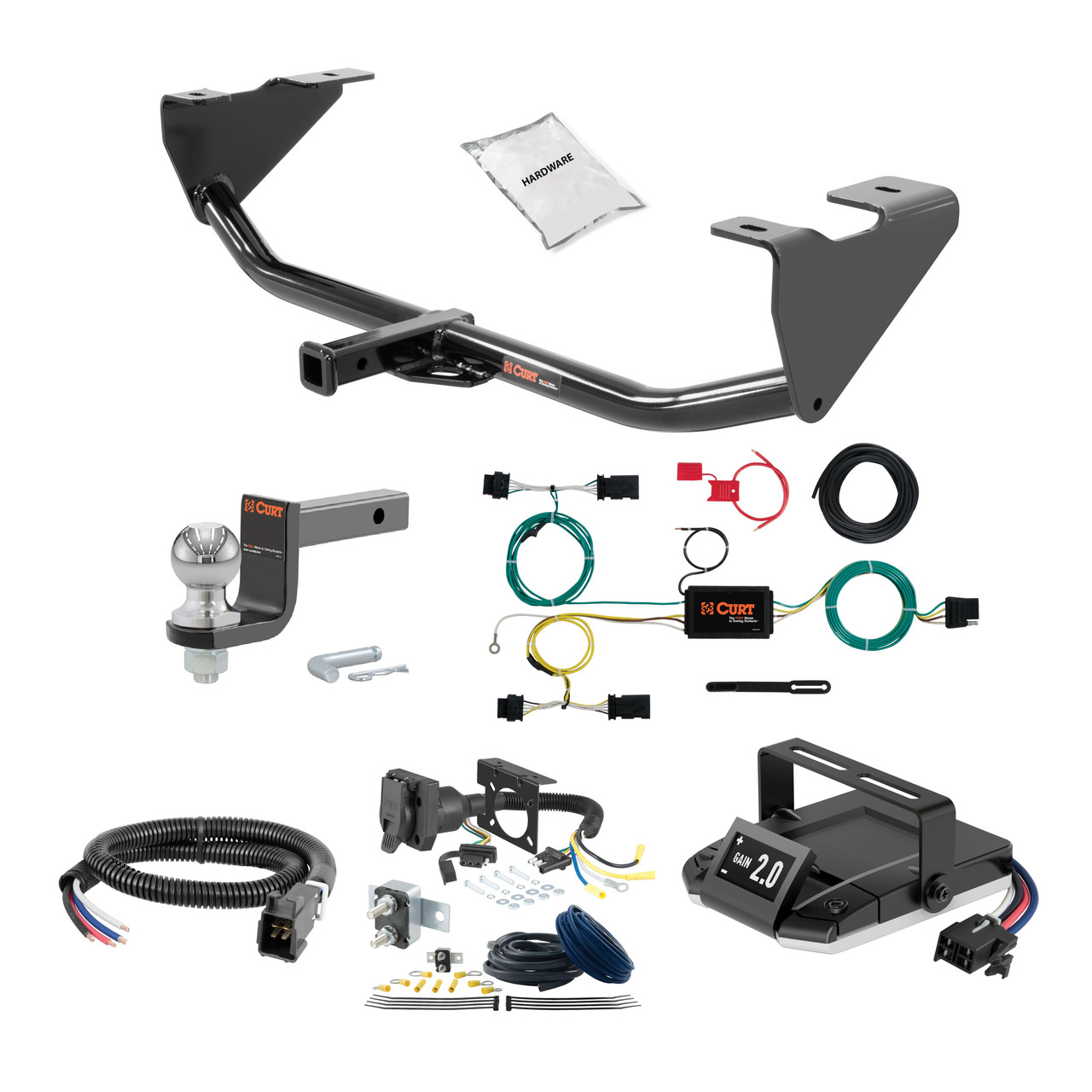 15-23 JEEP Renegade 2 CURT Trailer Hitch + Assure Proportional Brake Controller Kit HBCW1572 thumbnail 0