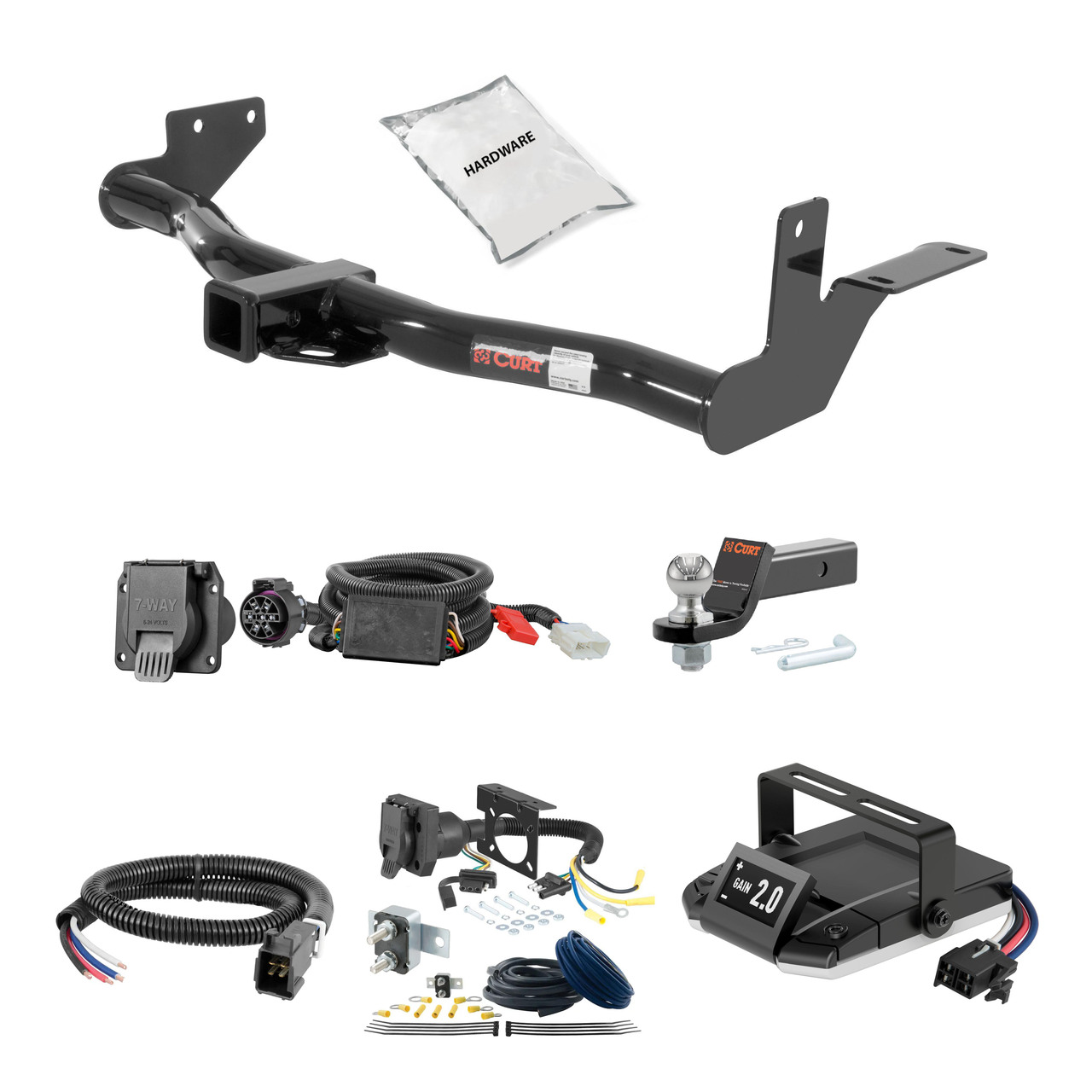 19-24 HONDA Passport 2 CURT Trailer Hitch + Assure Proportional Brake Controller Kit HBCW1376 thumbnail 0