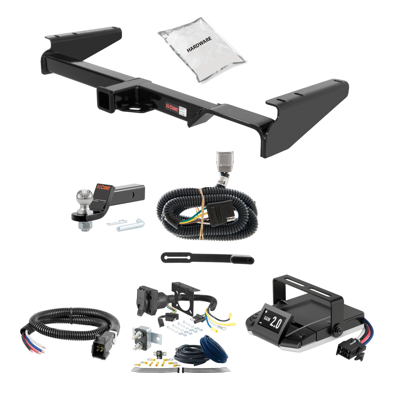 01-03 Toyota Highlander 2 CURT Trailer Hitch + Assure Proportional Brake Controller Kit HBCW2396 thumbnail 0